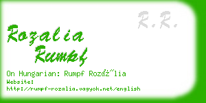 rozalia rumpf business card